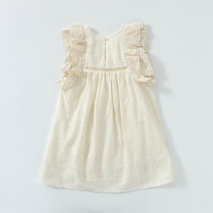 Small Flying Sleeve Lace Dress