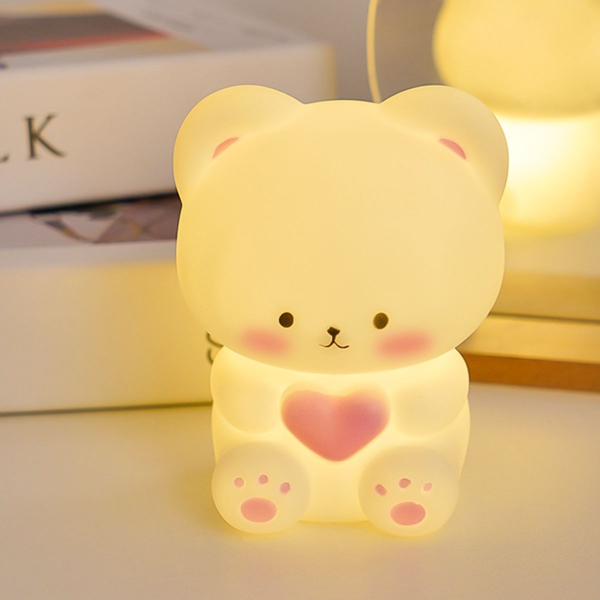 Love Bear Night Light Cute Bedroom Mood Light