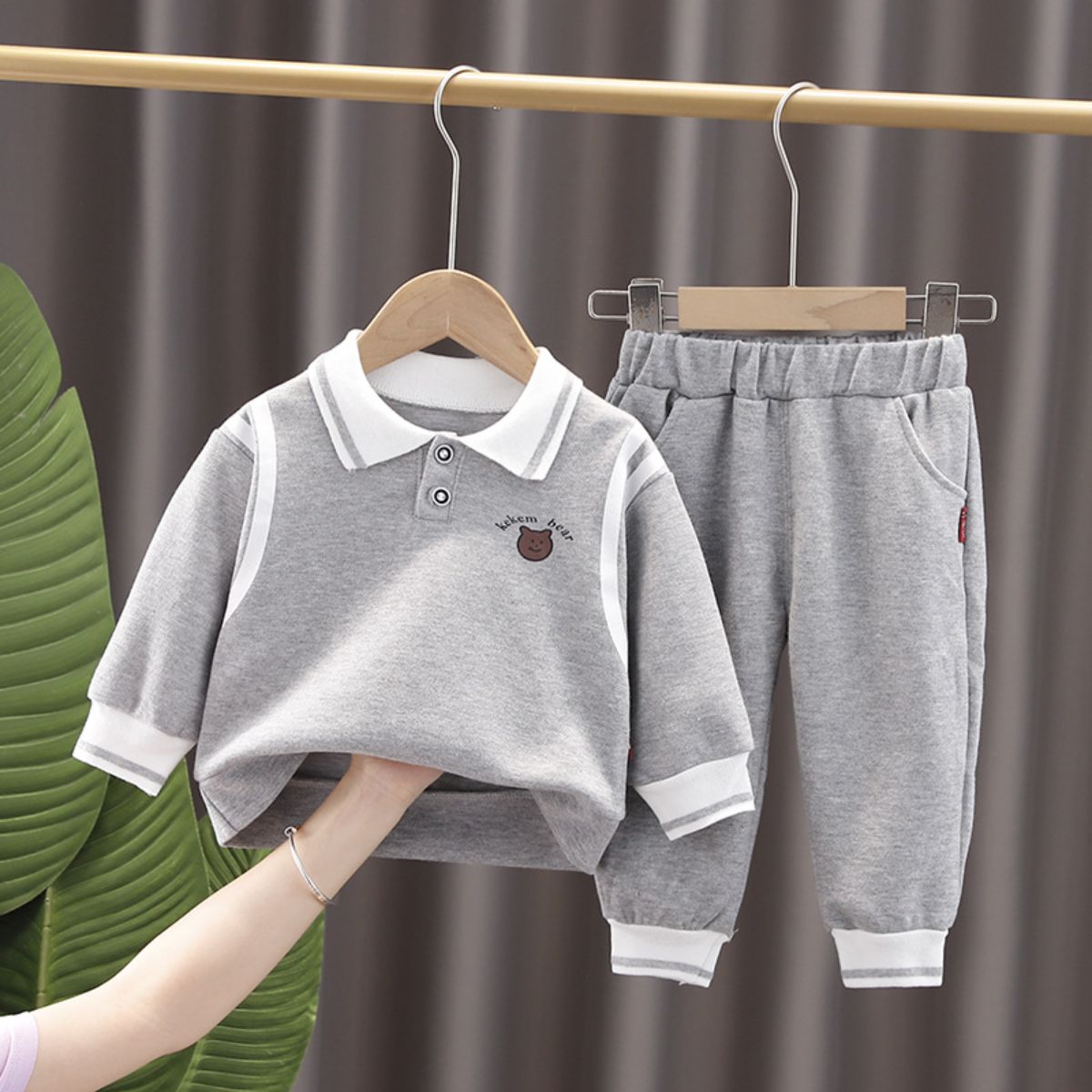 Baby autumn long sleeve sweatshirt two piece suit