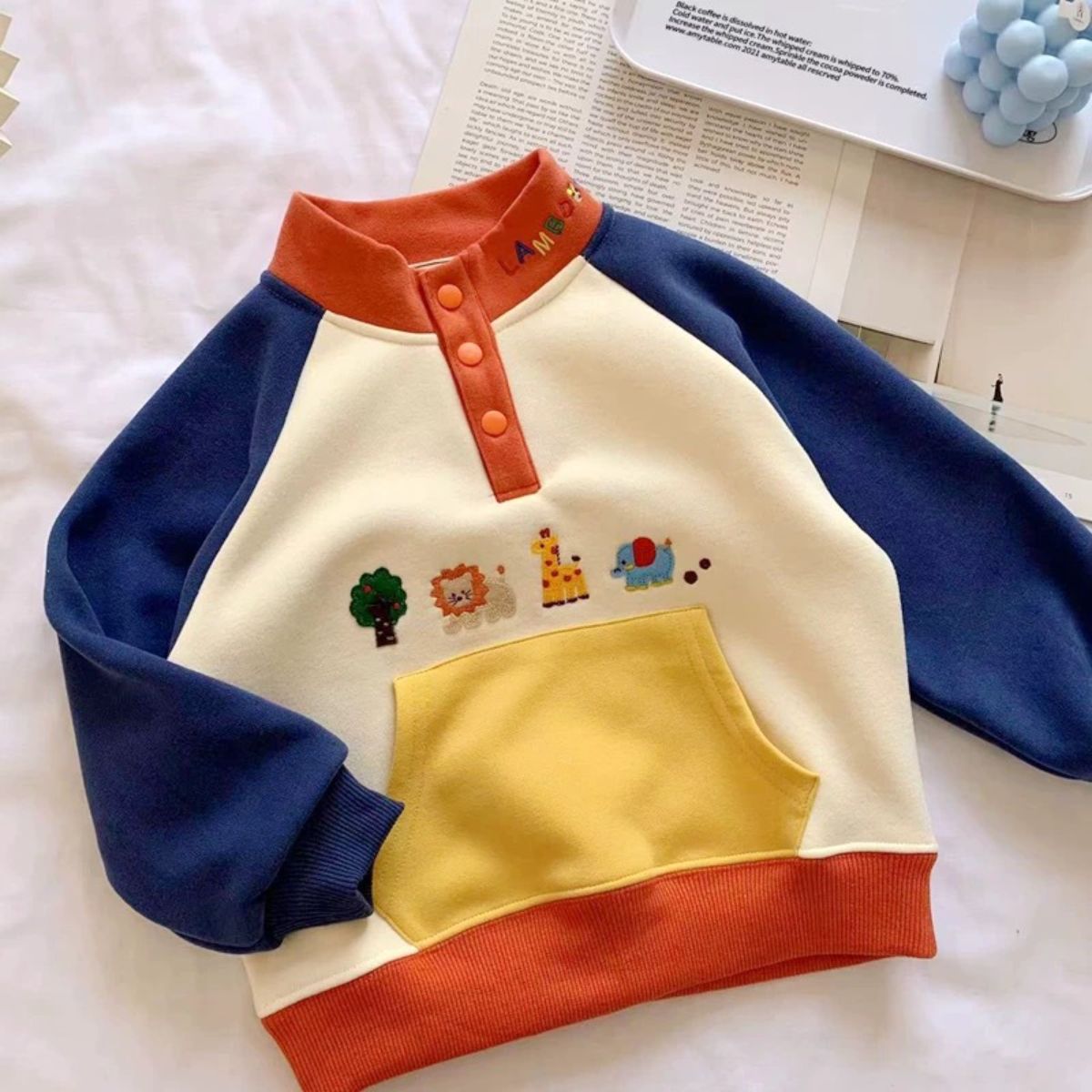 Boys' autumn new round neck sweatshirt