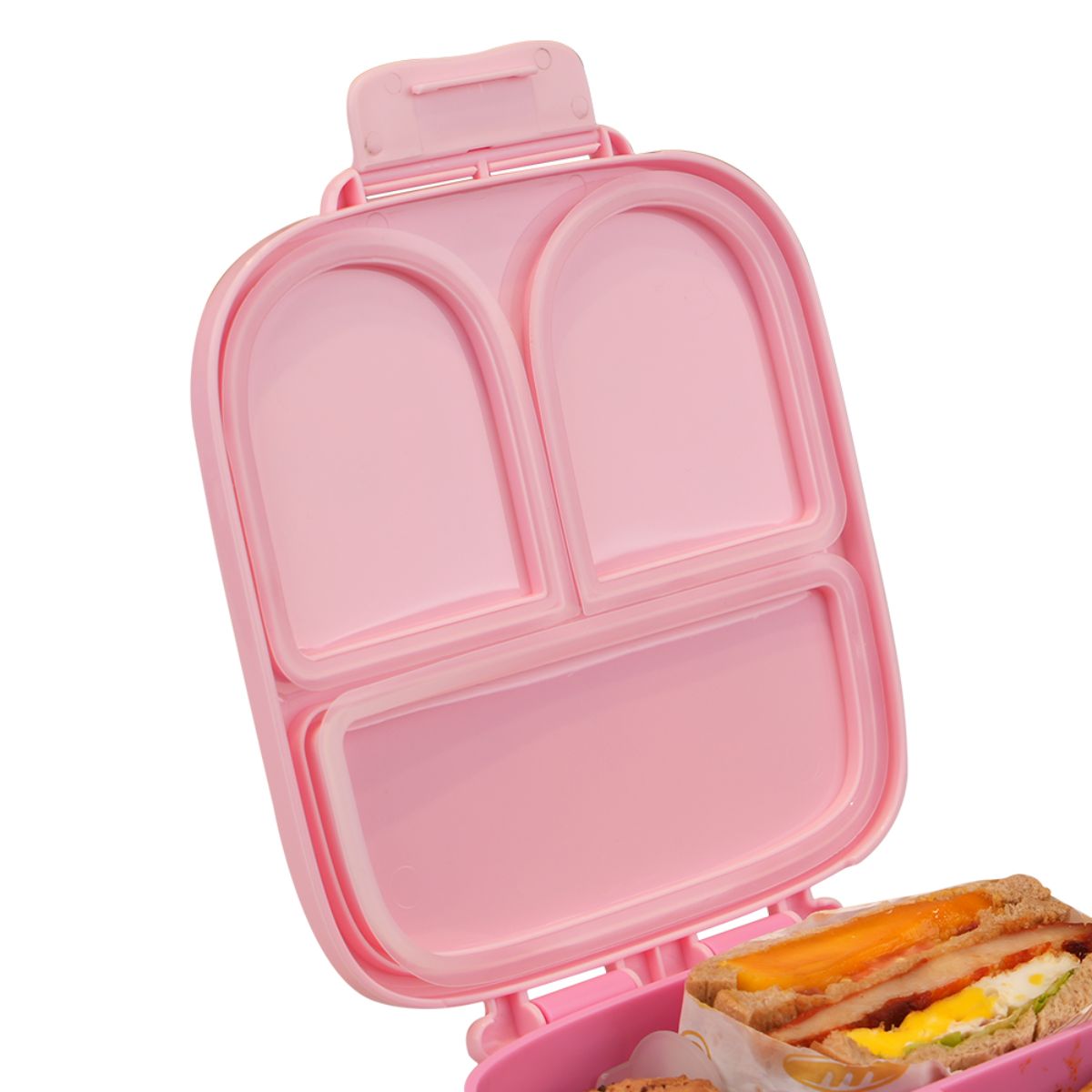 New food grade silicone lunch box microwave heating fresh-keeping box storage box compartment sealed lunch box