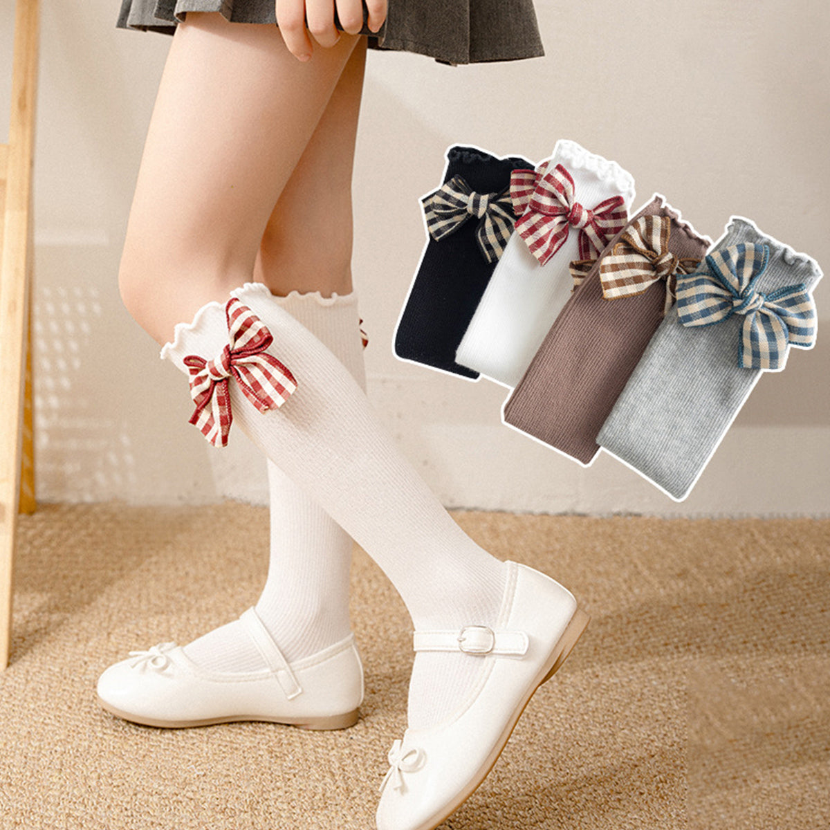 Children's bow stockings