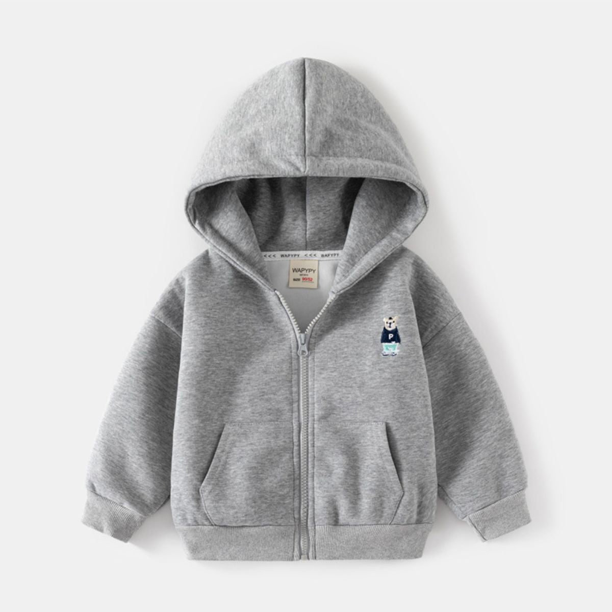 Children's hooded sweatshirt autumn new boys composite thickened sweatshirt baby zipper shirt jacket