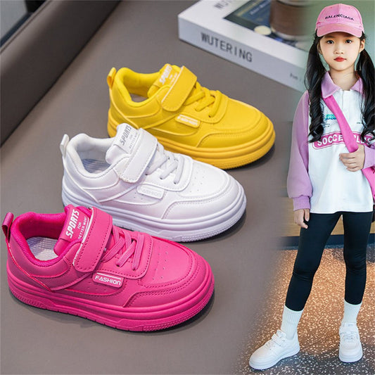 Autumn bright series casual fashion style low-top sneakers for middle and large children and girls