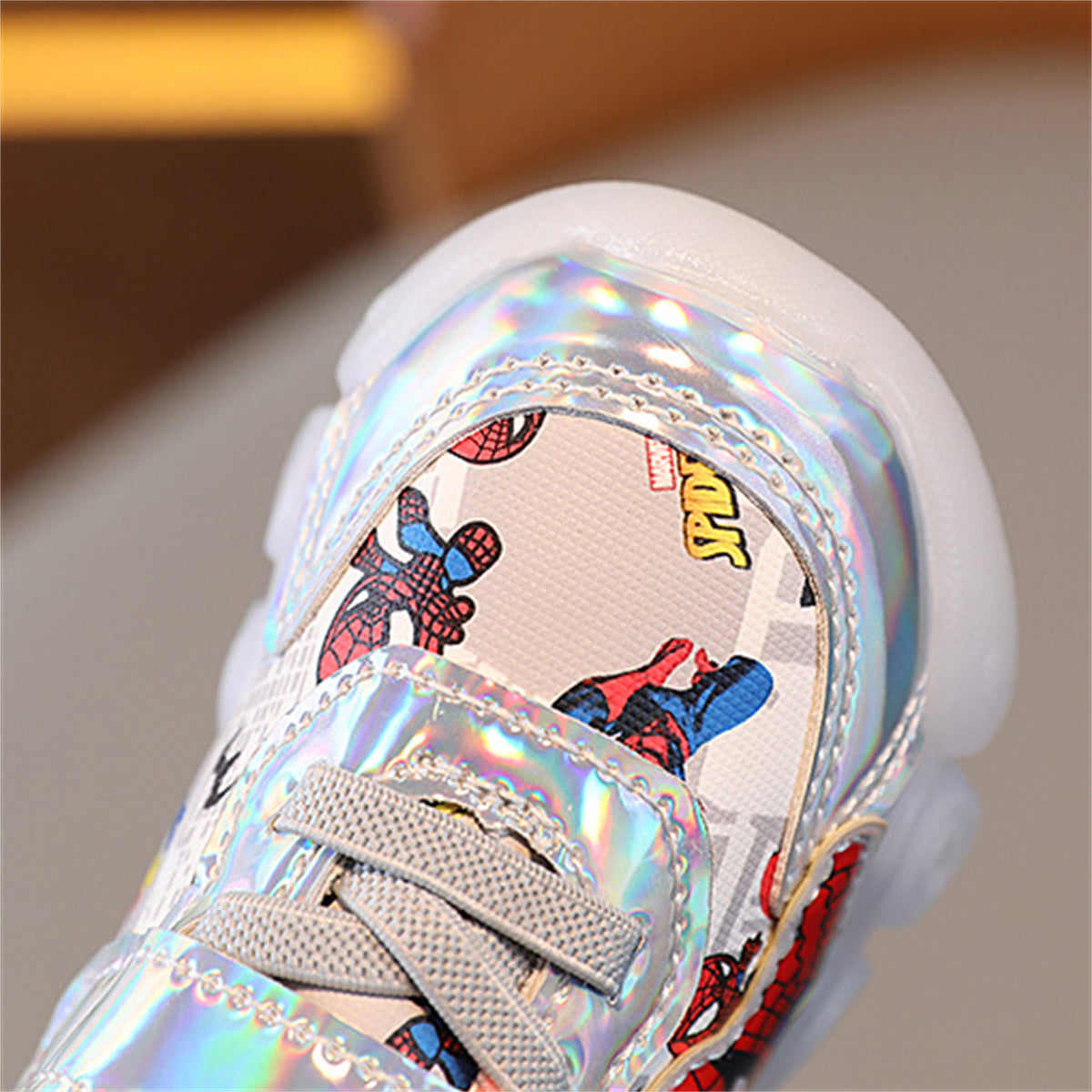 Children's luminous Spider-Man cartoon pattern sneakers