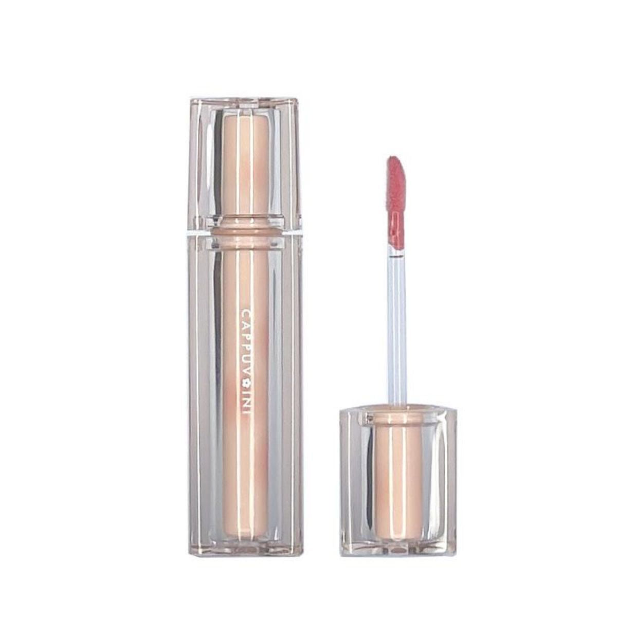 Mirror water gloss jelly lip triangle transparent tube lip glaze