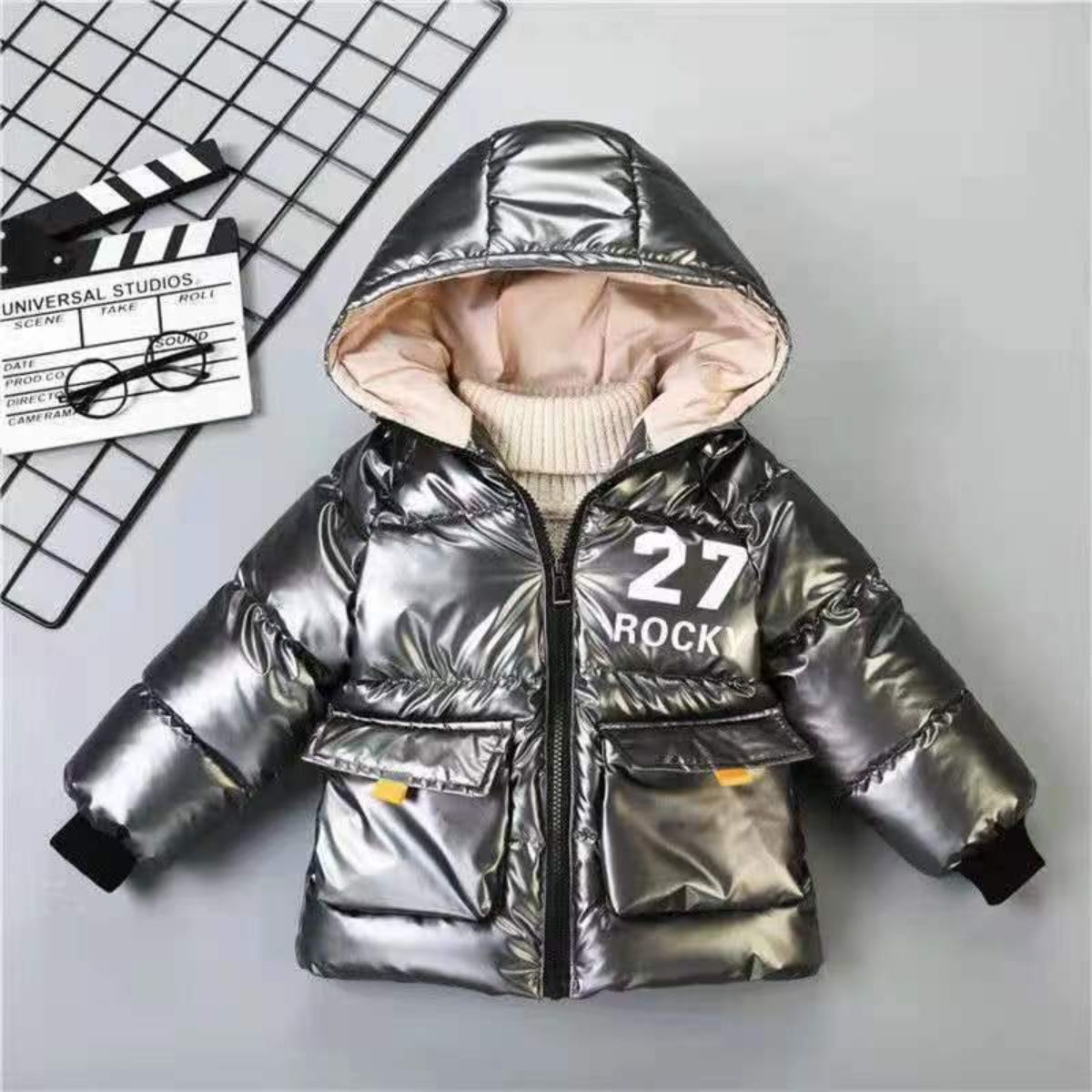 Children&#39;s winter coat down jacket boy thick cotton coat