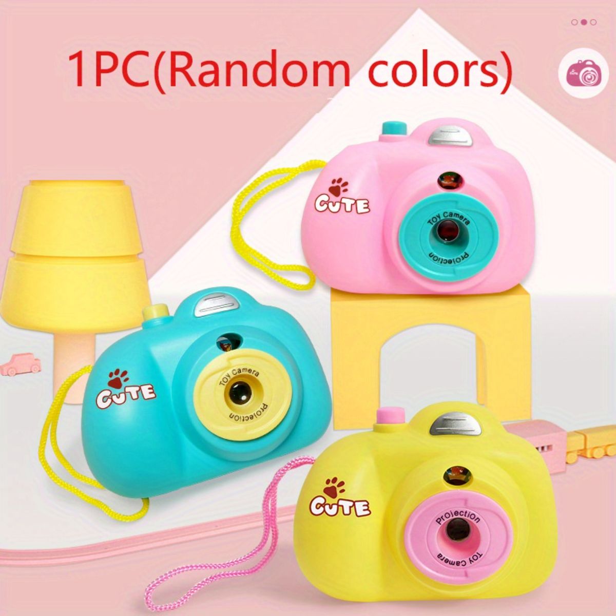 Children's fun projection camera toy