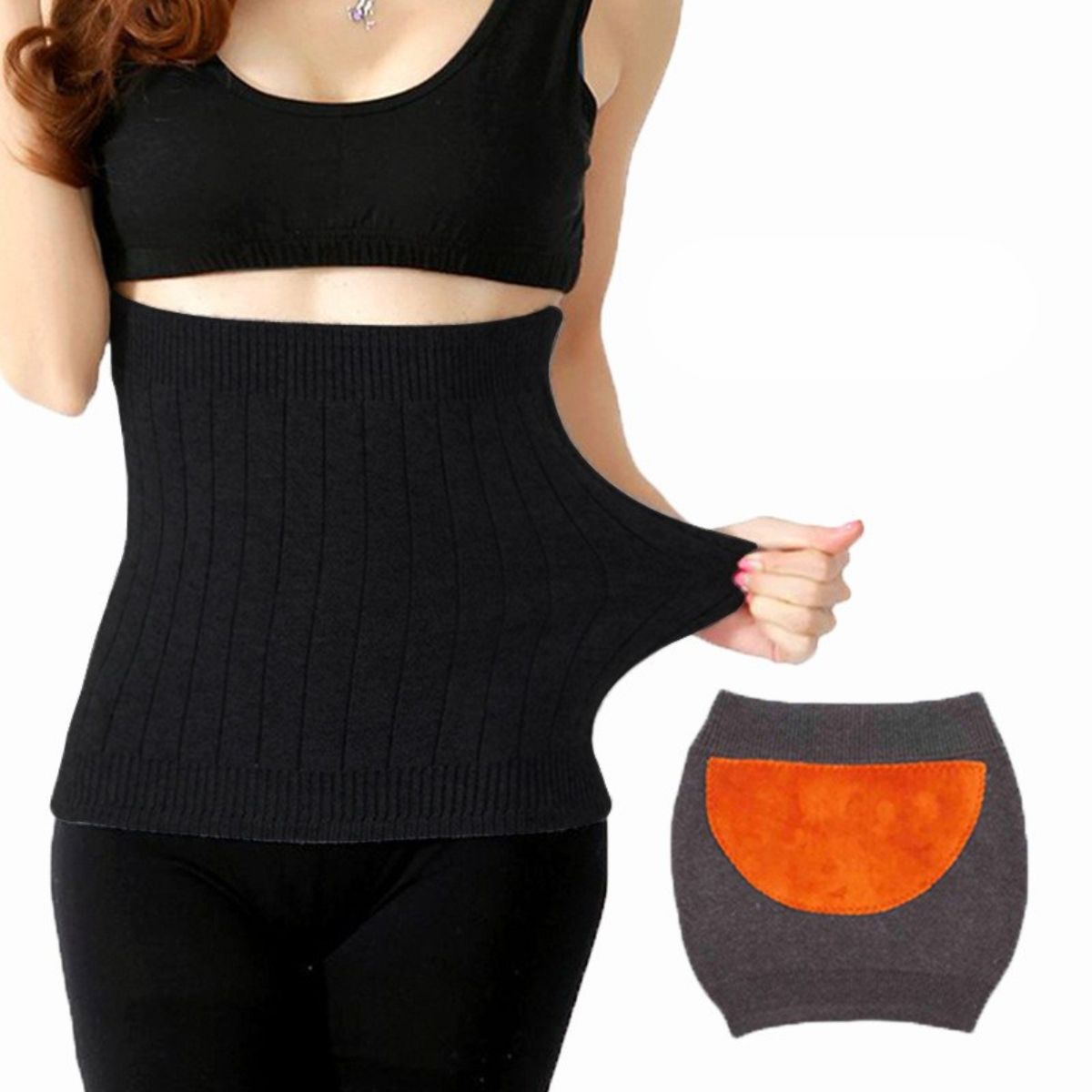 Imitation cashmere warm belly and waist protection belt for women to protect against cold and protect stomach and uterus