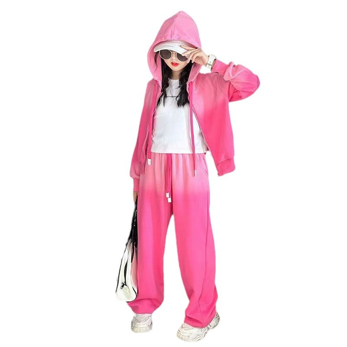 Girls autumn suit gradient two-piece set sweet and cute 2-piece set