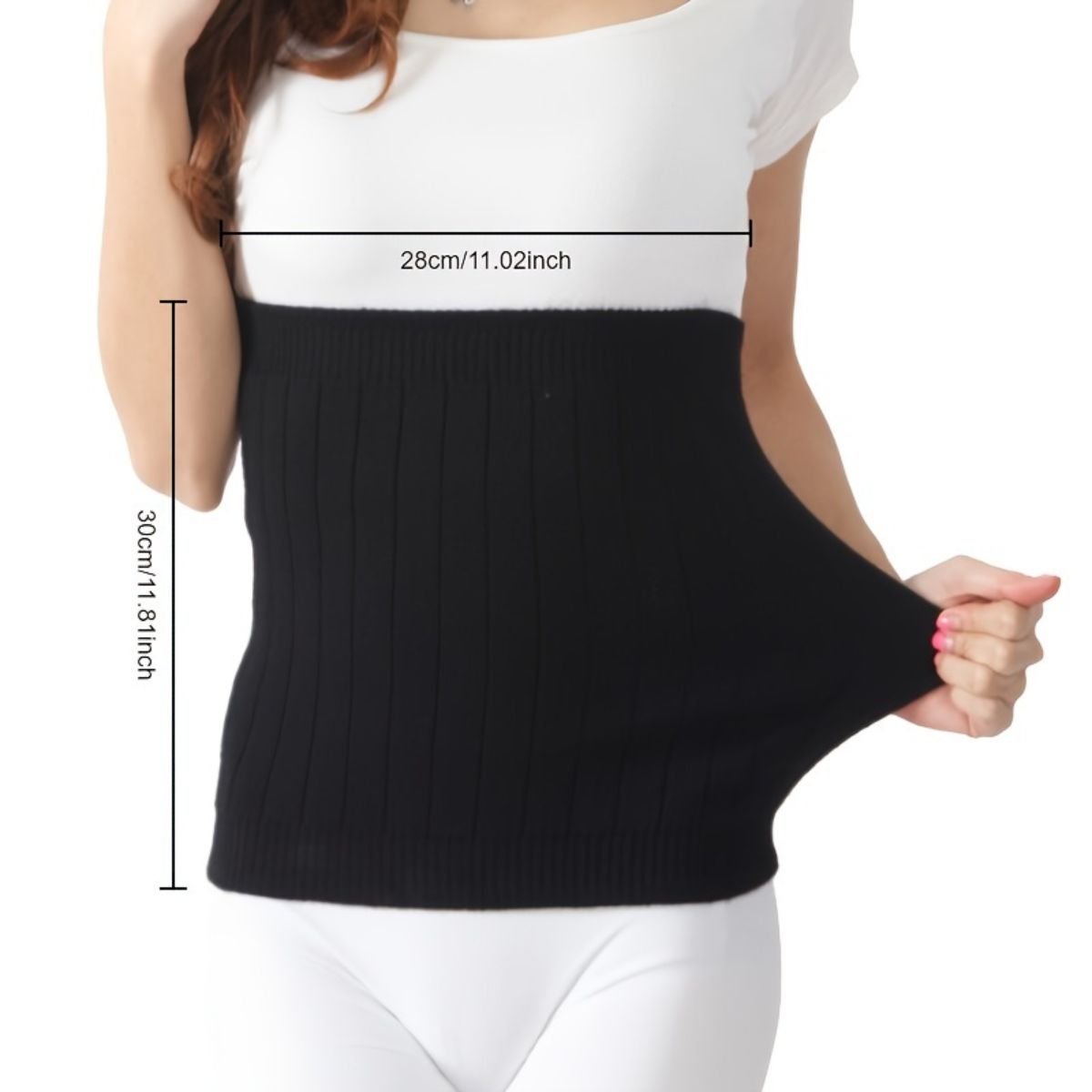 Imitation cashmere warm belly and waist protection belt for women to protect against cold and protect stomach and uterus