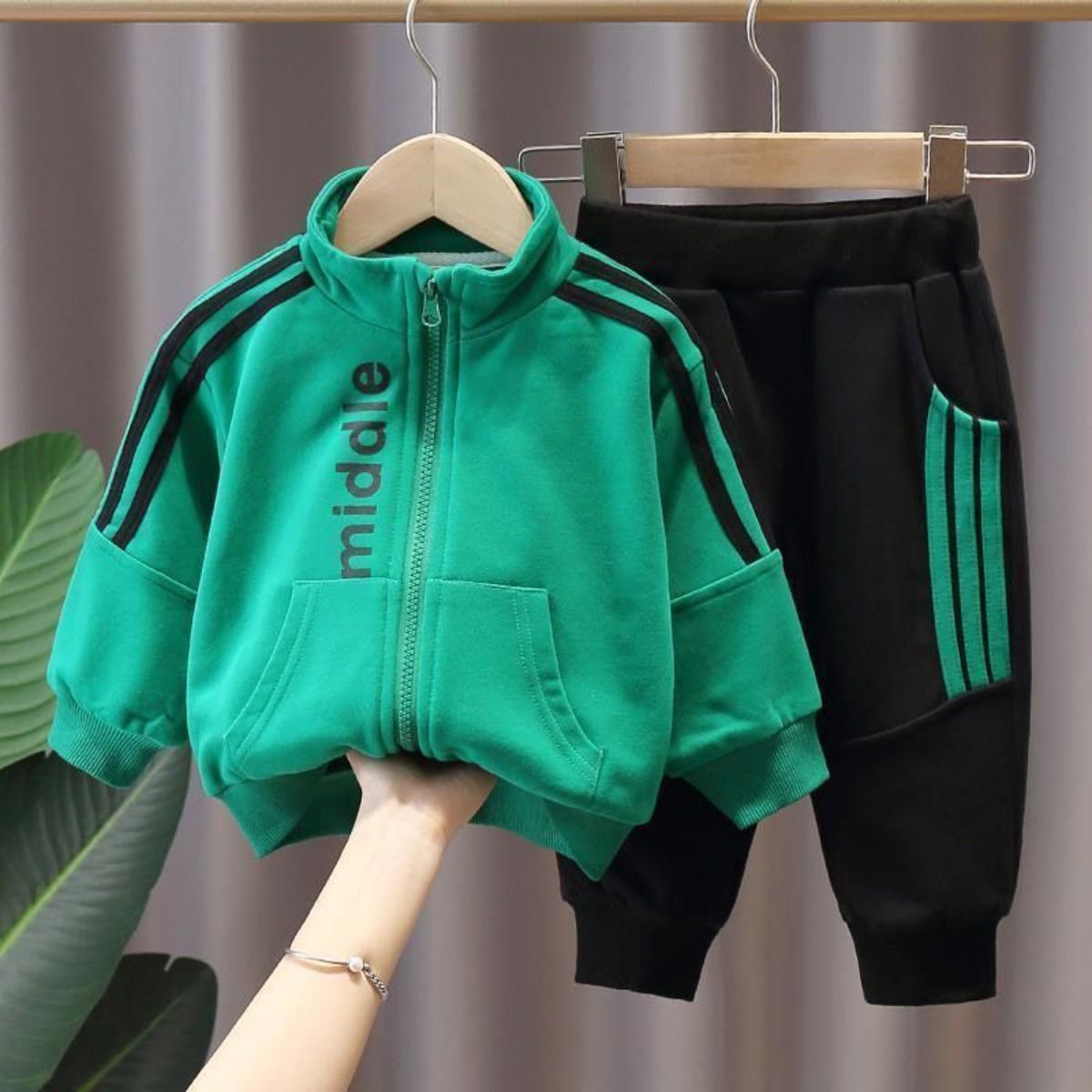 Boys spring and autumn suits Girls autumn clothes new style children's clothes baby long-sleeved children's casual baby two-piece suit