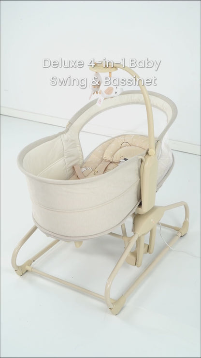 Deluxe 4-in-1 Baby Swing & Bassinet with Music