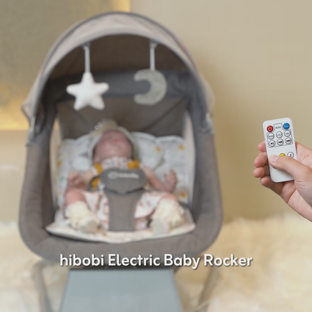 كرسي هزاز كهربائي للأطفال مع بلوتوث وجهاز تحكم عن بعد