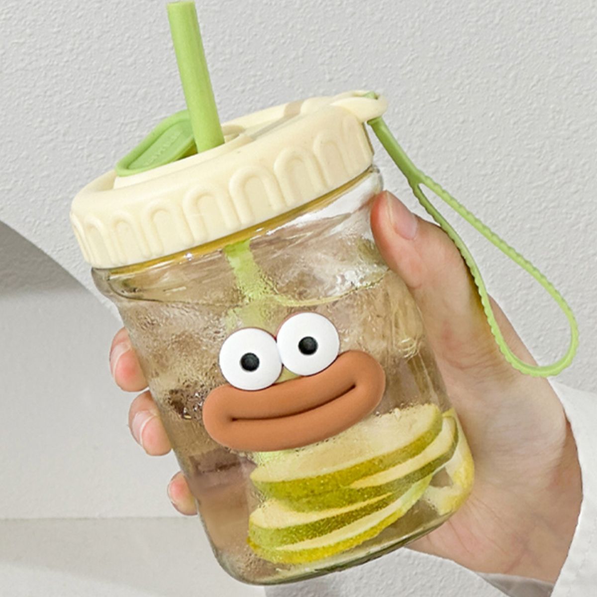 Portable water cup with straw