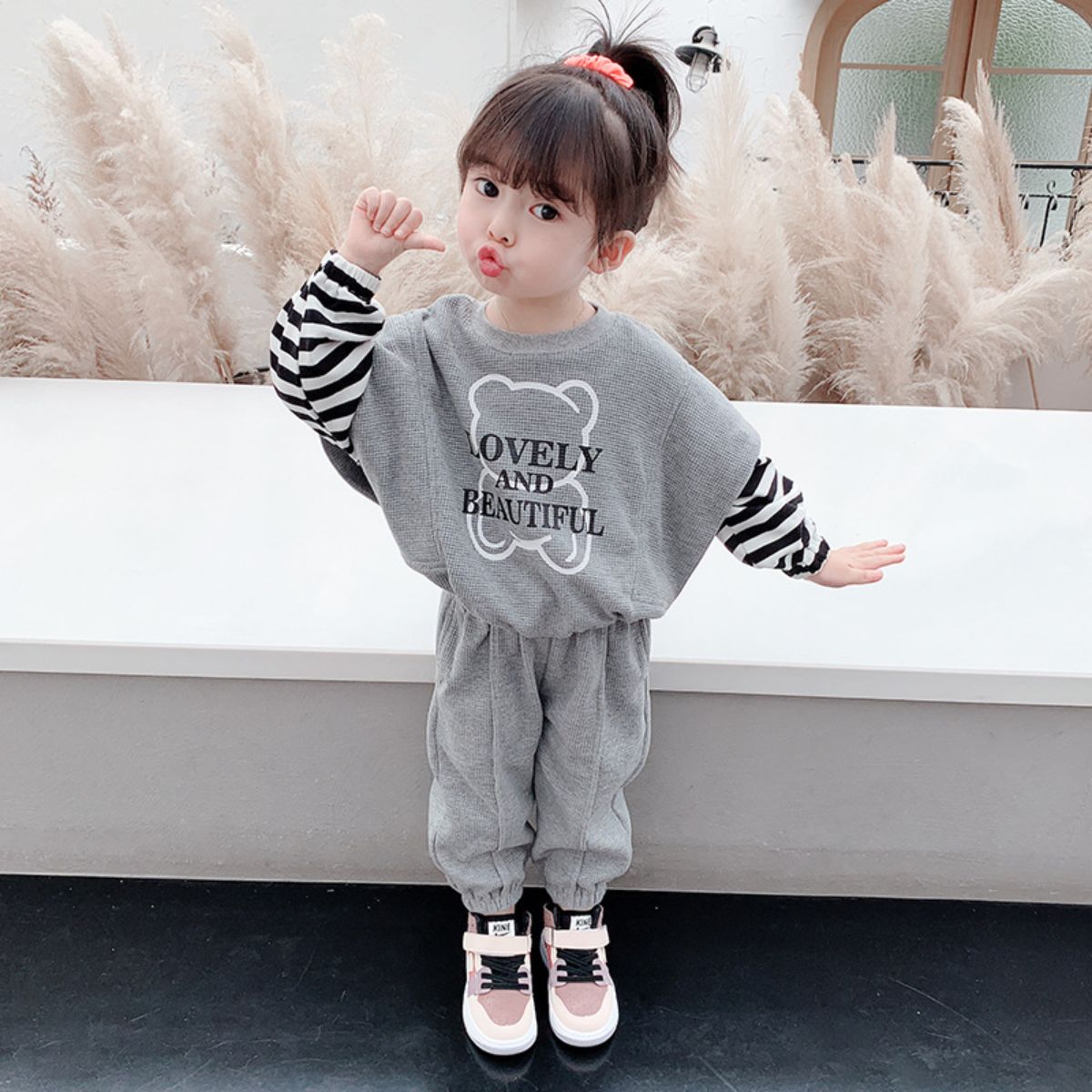 Girls suits new style children's two-piece suits clothes children's fashionable baby girl autumn clothes