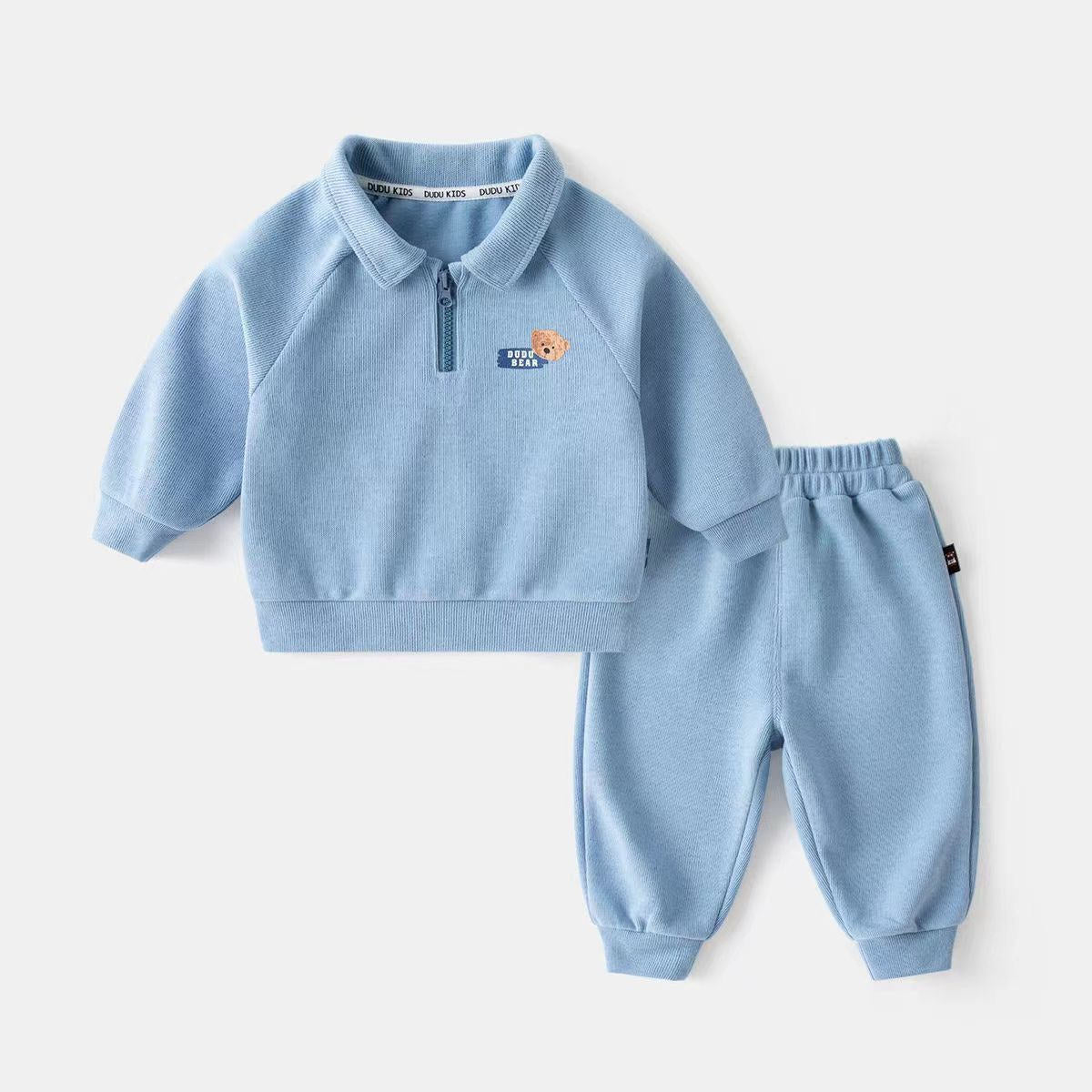 Infant and Toddler Sports Spring and Autumn Two-Piece Sweater Set