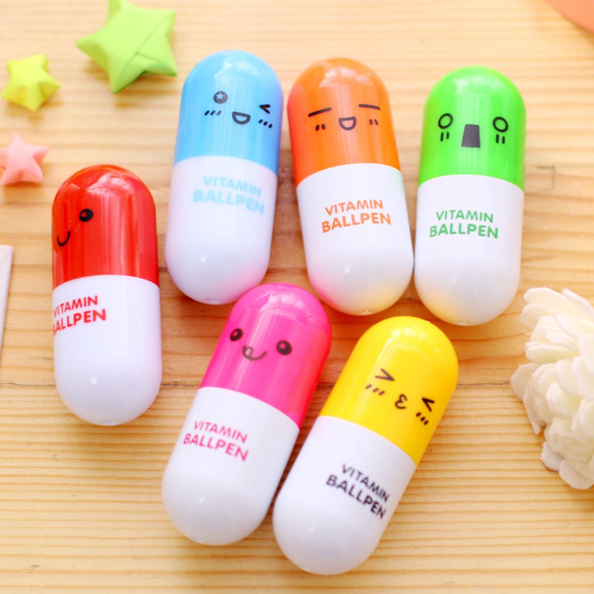 Cartoon pill pen retractable ballpoint pen