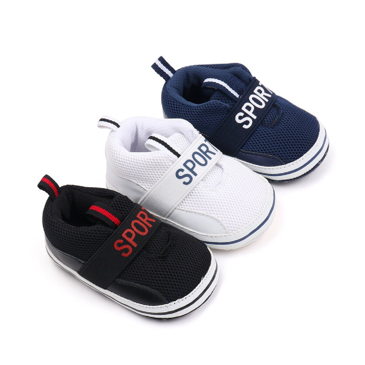 Hot selling newborn casual soft sole baby shoes mesh breathable baby sports shoes BHX3051