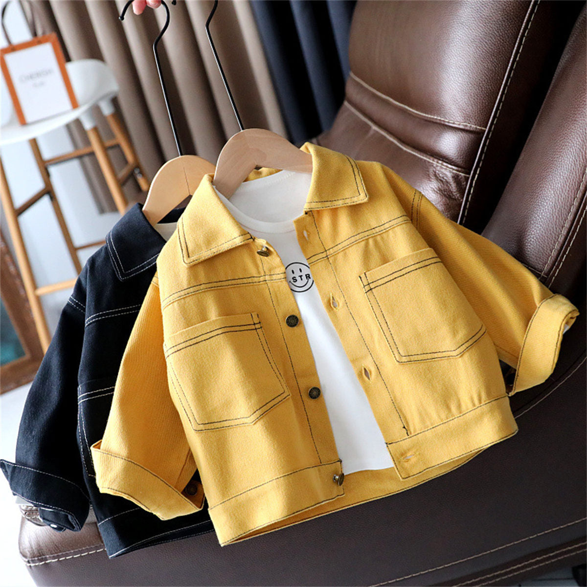 Baby denim jacket 3 spring clothes boys spring and autumn tops children's spring and autumn jackets outdoor clothes