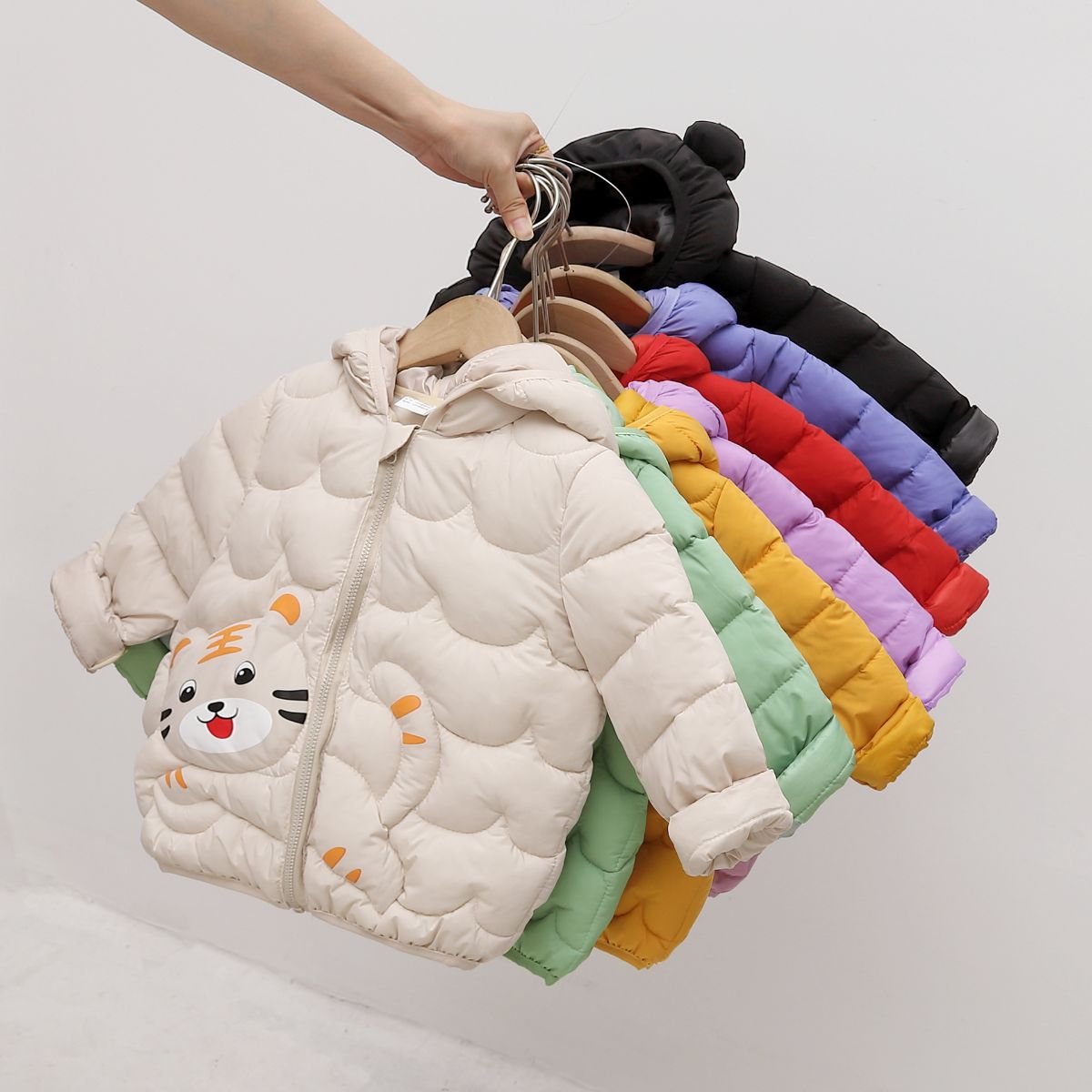 Children's cartoon down cotton jacket for boys and girls