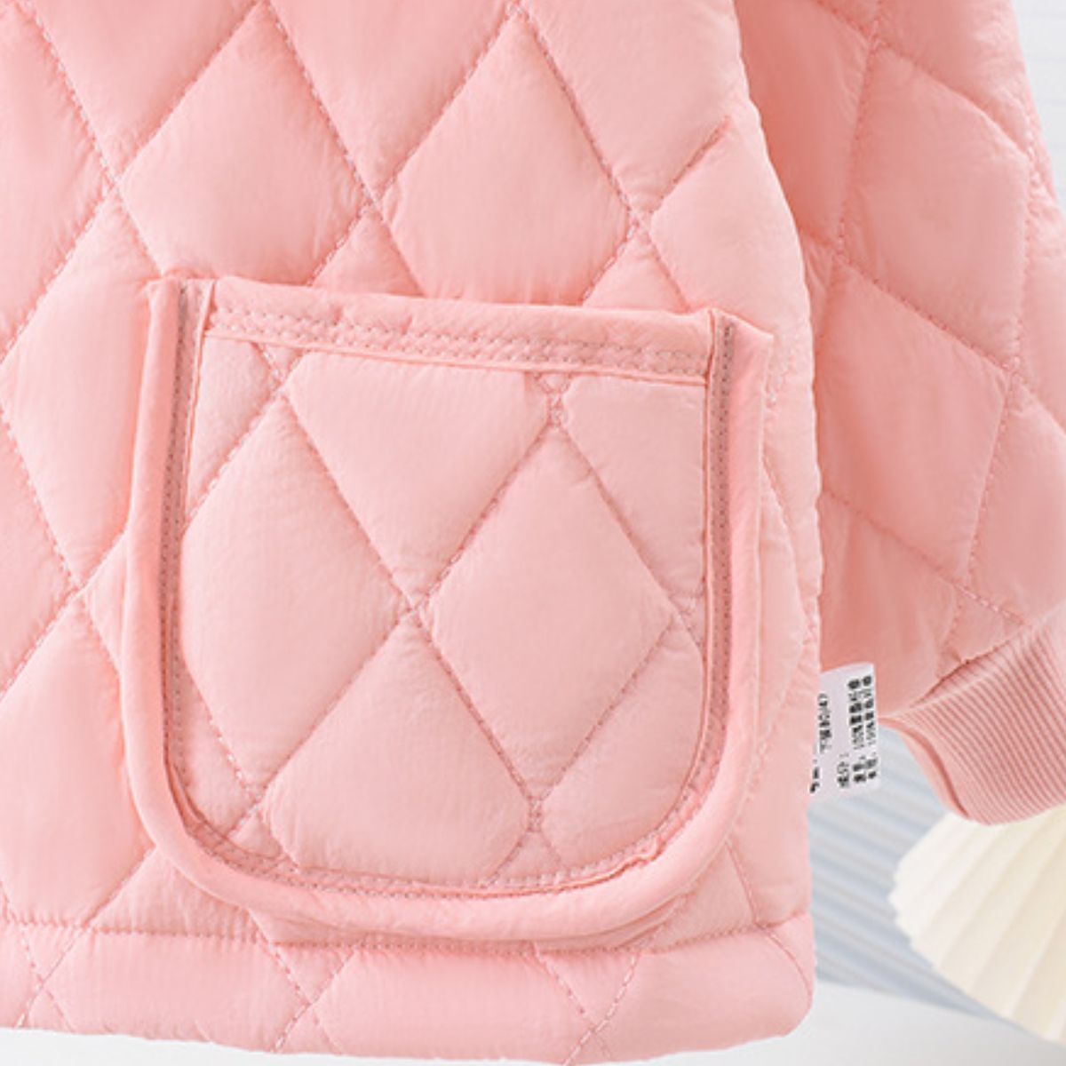 Girls winter suit new style baby autumn and winter quilted two-piece suit doll collar plus cotton cotton clothes