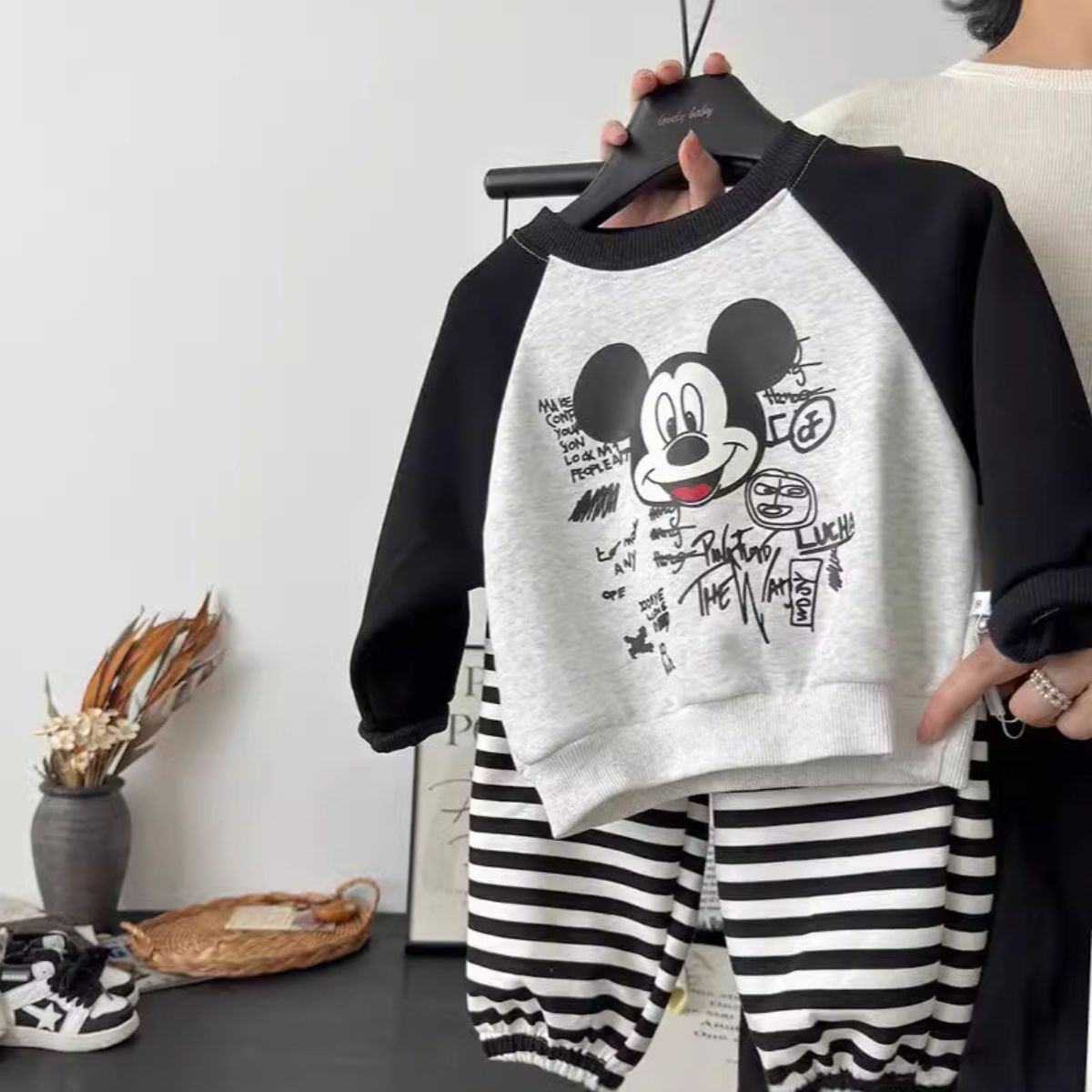 New autumn children's sweater suit cartoon outerwear sports casual boys sweatpants two-piece suit