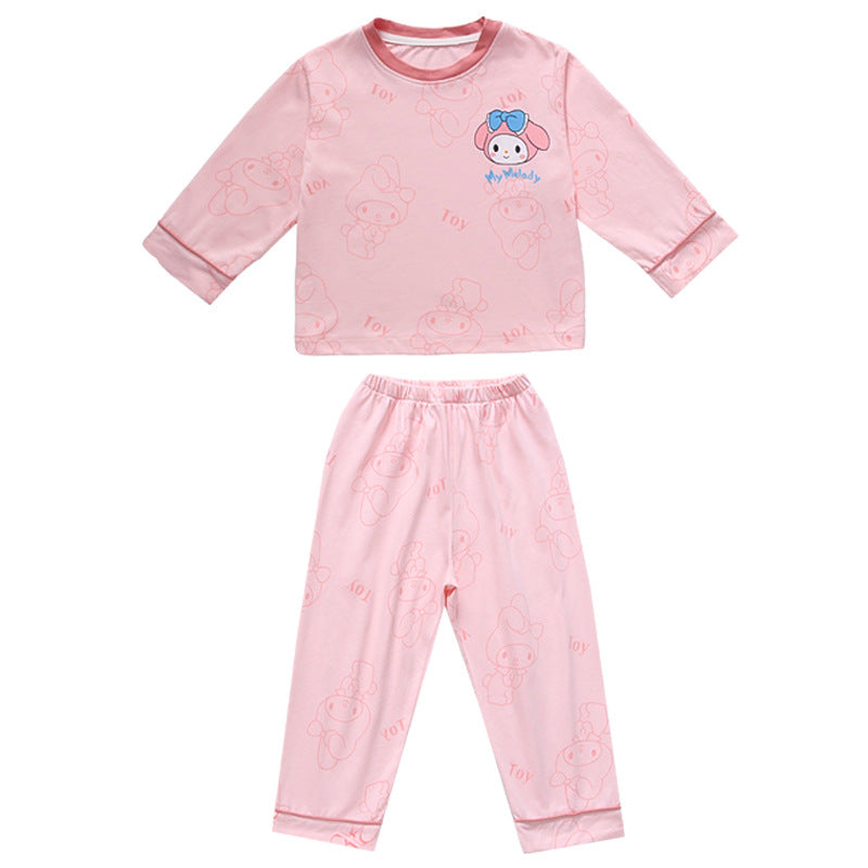 Baby cute cartoon home clothes set children's two piece set