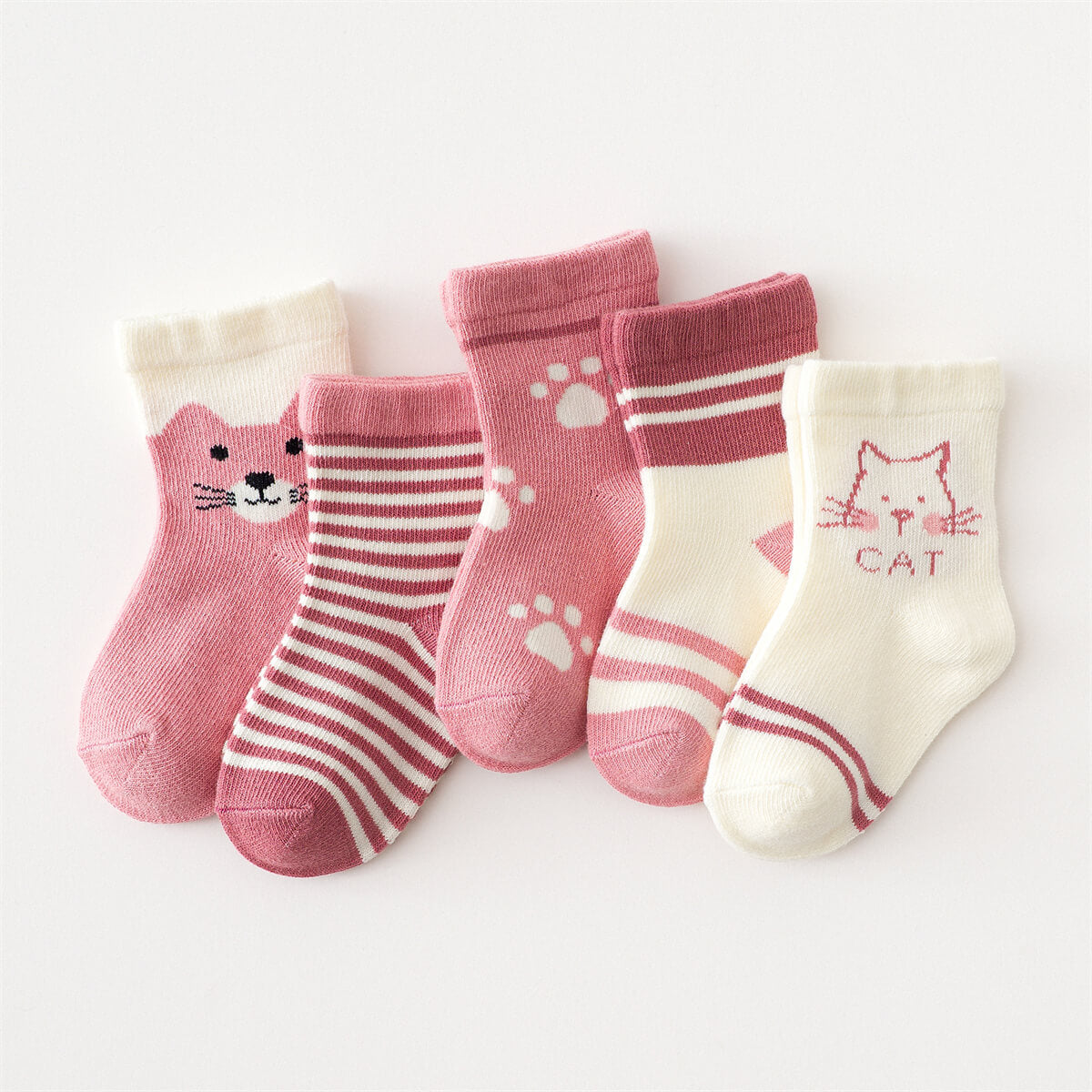 5-piece Boys Bear Knee-High Stockings