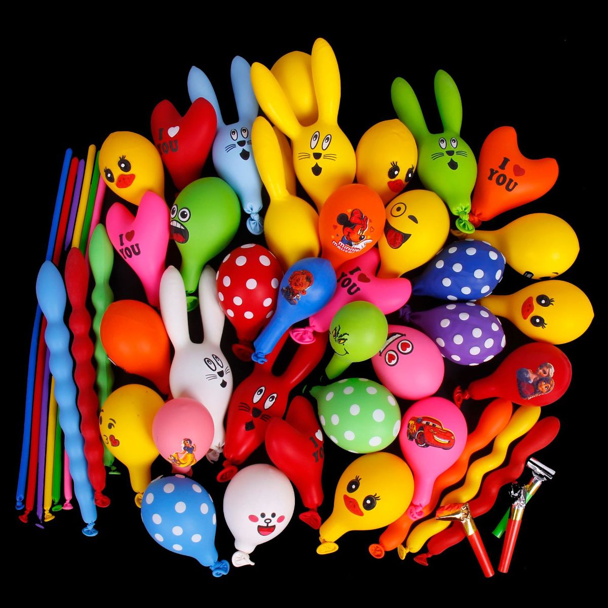 Colorful children's balloon activity theme decoration funny animal cartoon balloon 50pcs