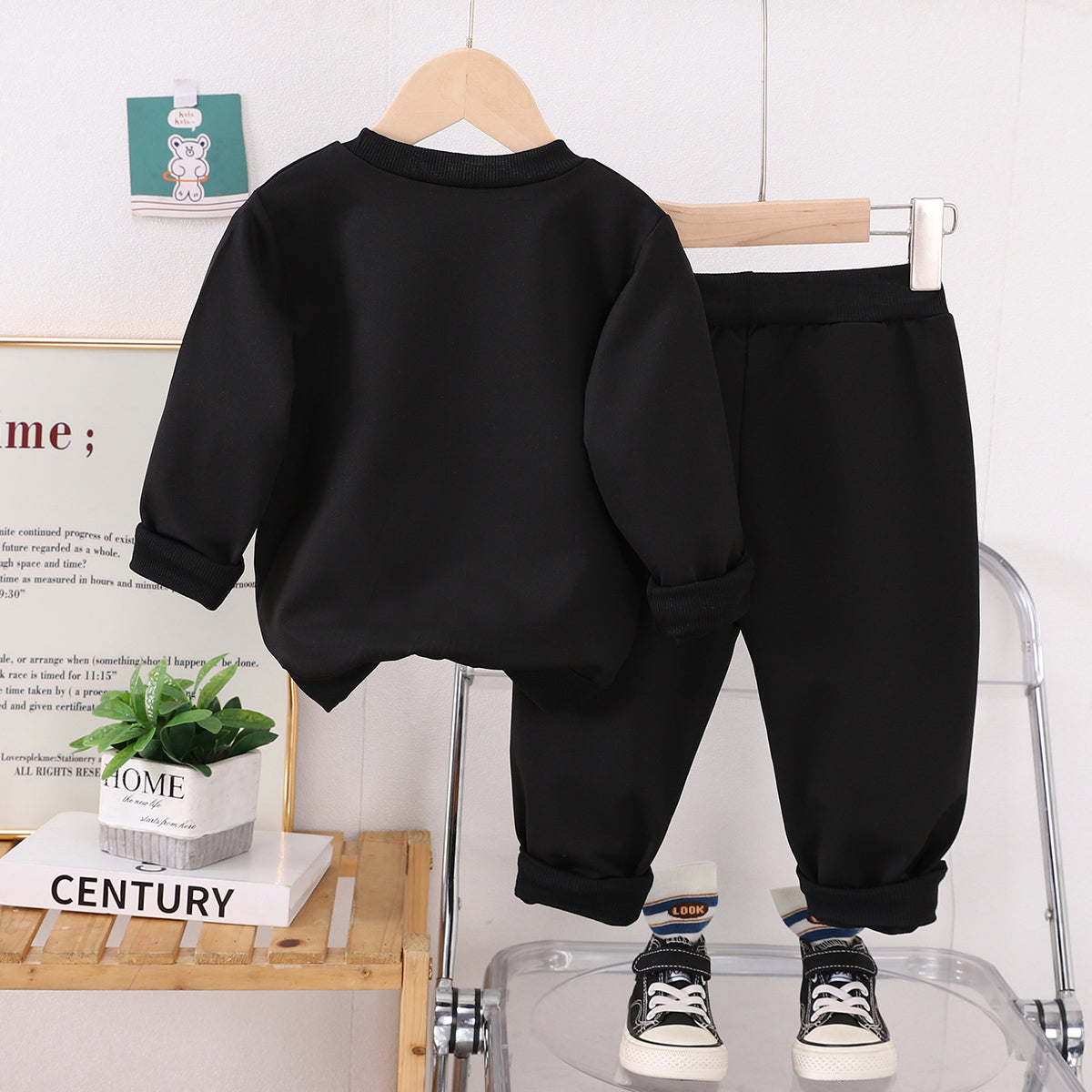 Children's Boys Fashion Cartoon Long Sleeve Sweater Suit