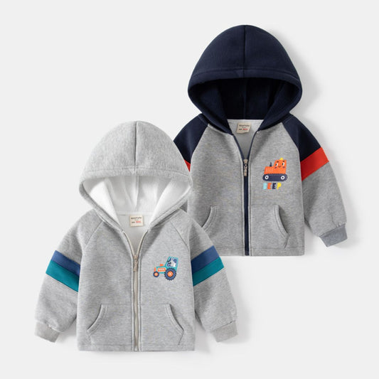 Autumn and winter boys zipper jacket