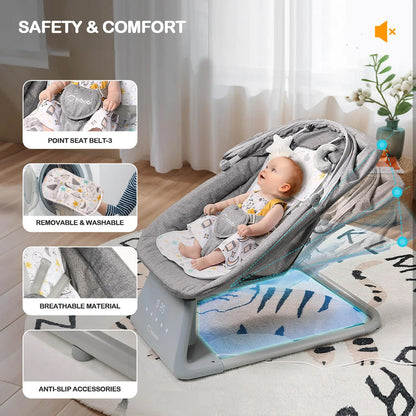Electric Baby Rocker with Bluetooth and Remote