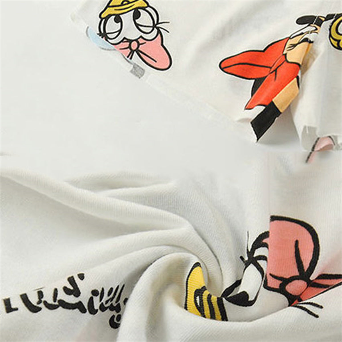 2024 New Summer Cartoon Print 2-piece Short-sleeved T-shirt Home Daily Universal Set