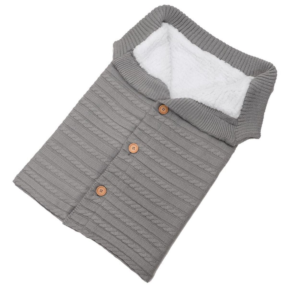 Plush baby sleeping bag wool knitted baby blanket