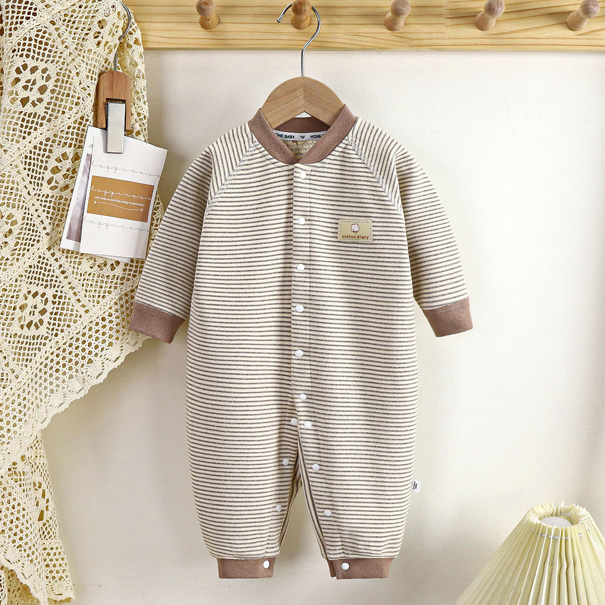 Baby thermal underwear pajamas long sleeve romper