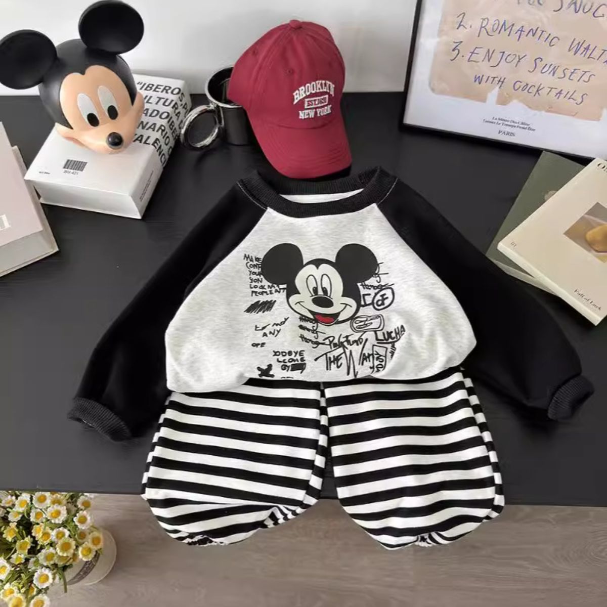 New autumn children's sweater suit cartoon outerwear sports casual boys sweatpants two-piece suit