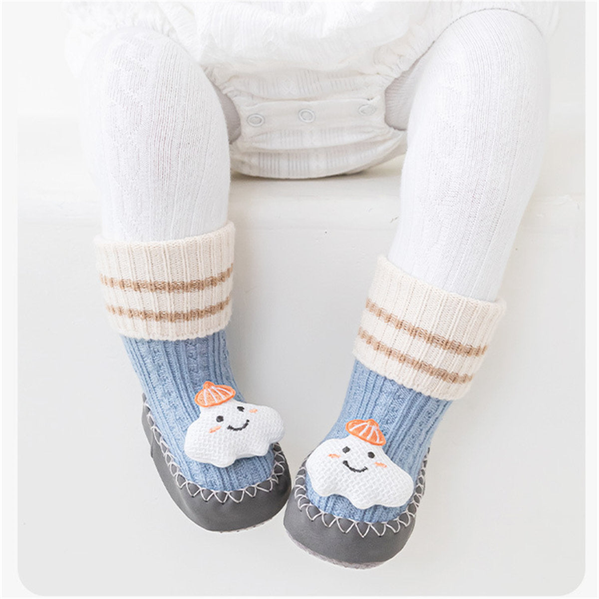 Infant and toddler boys and girls autumn and winter floor socks shoes non-slip warm casual shoes