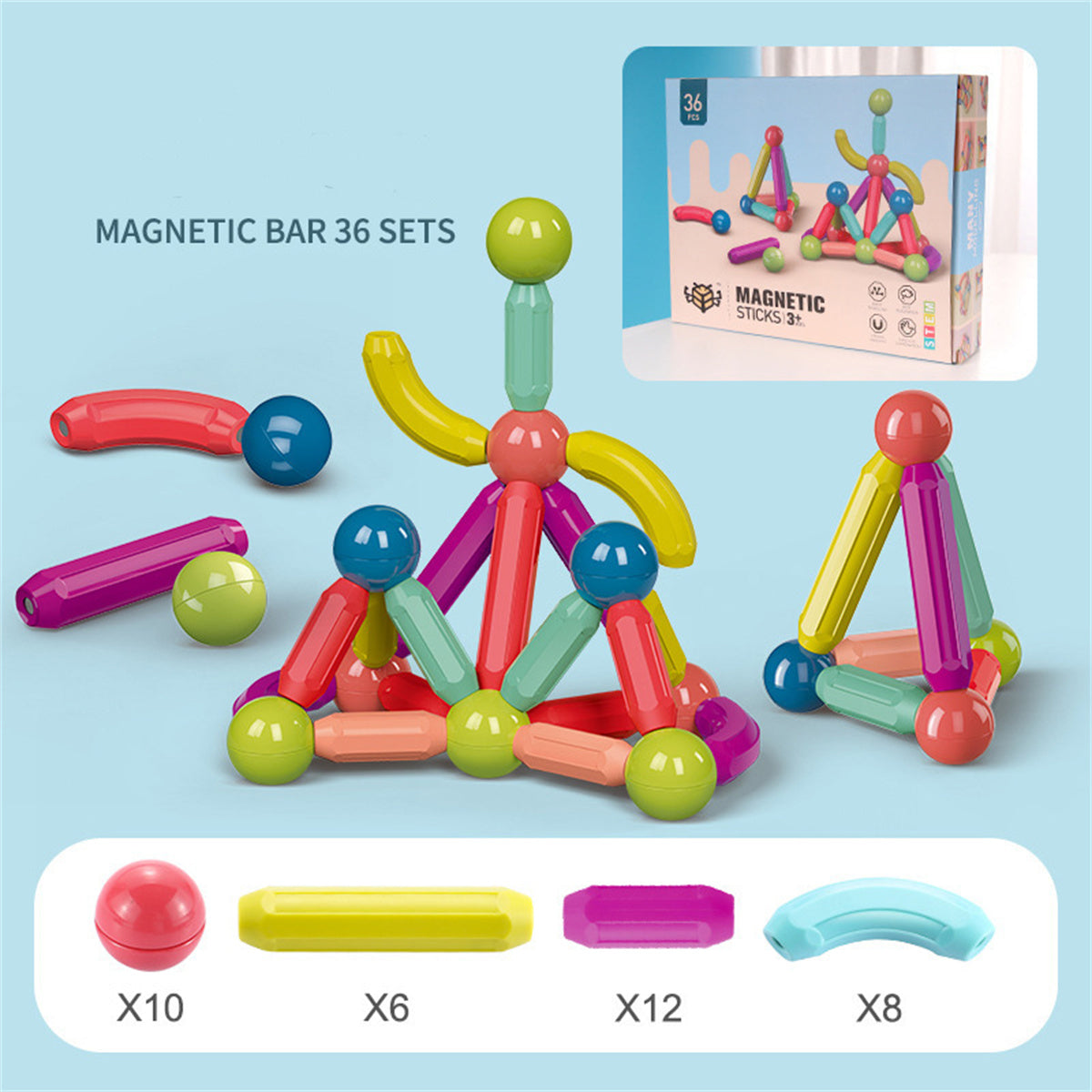 Children's Magnetic Building Blocks