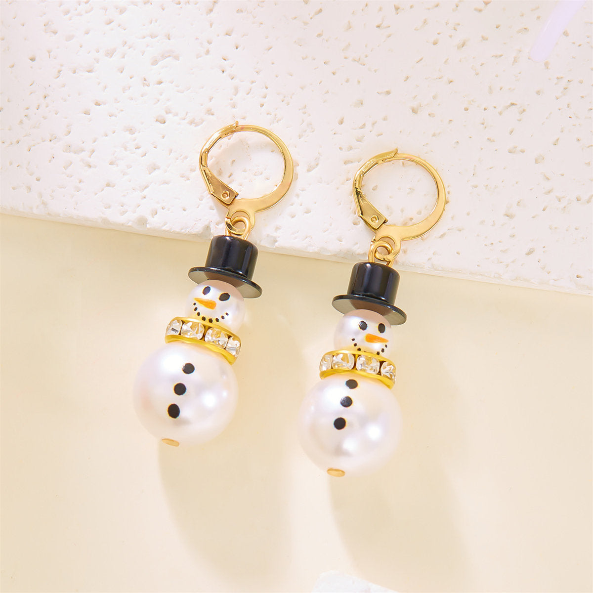 Women's Christmas Exquisite Christmas Snowman Pendant Earrings