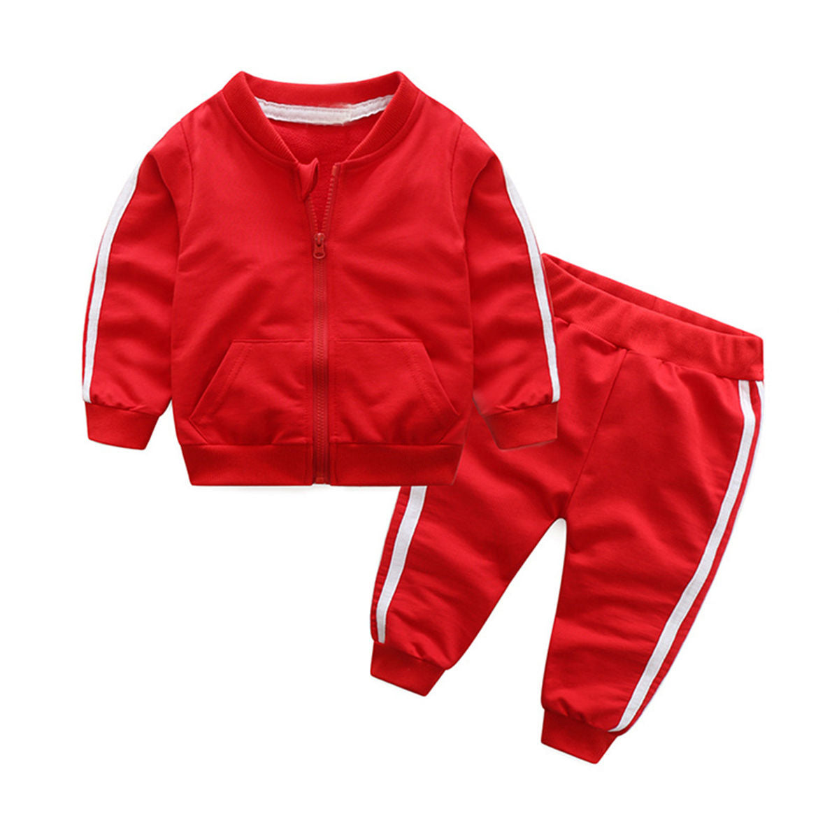 Zipper Jacket Sports Sweatshirt Sweatpants Two-piece Set