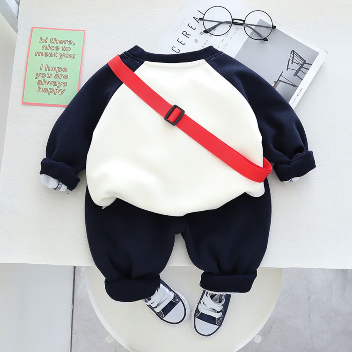 Boys sweater suit autumn children&#39;s sports children&#39;s clothing street fashion autumn backpack spring and autumn style