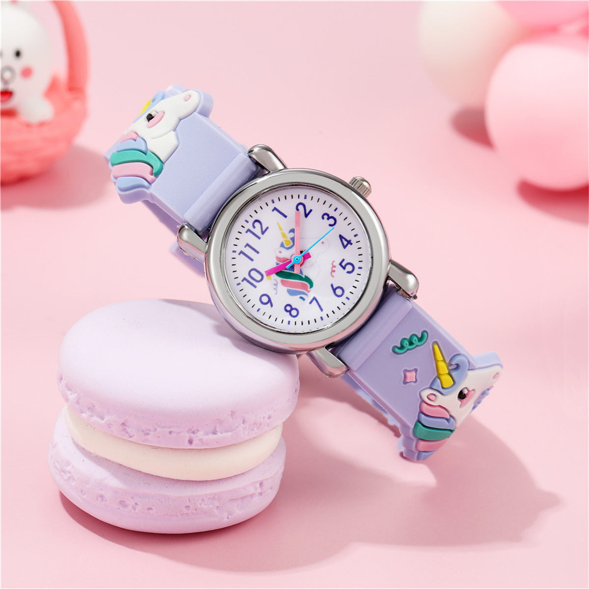 Children Girls Watch Cute 3D Unicorn Pattern Quartz Watch