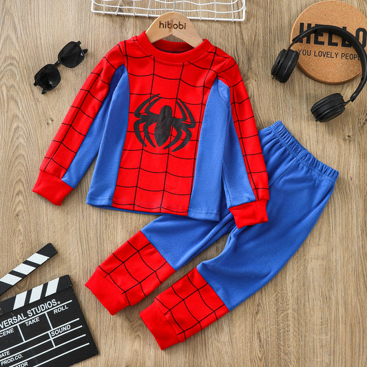 Long-sleeved children's home clothes for boys fashion suits two-piece suits for spring, autumn and winter