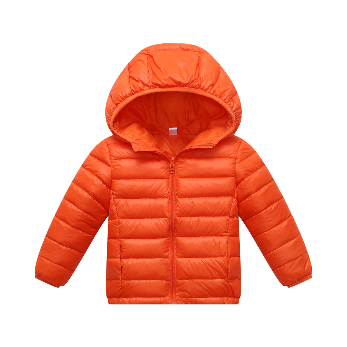 Solid color light-weight warm cotton jacket for middle and large children