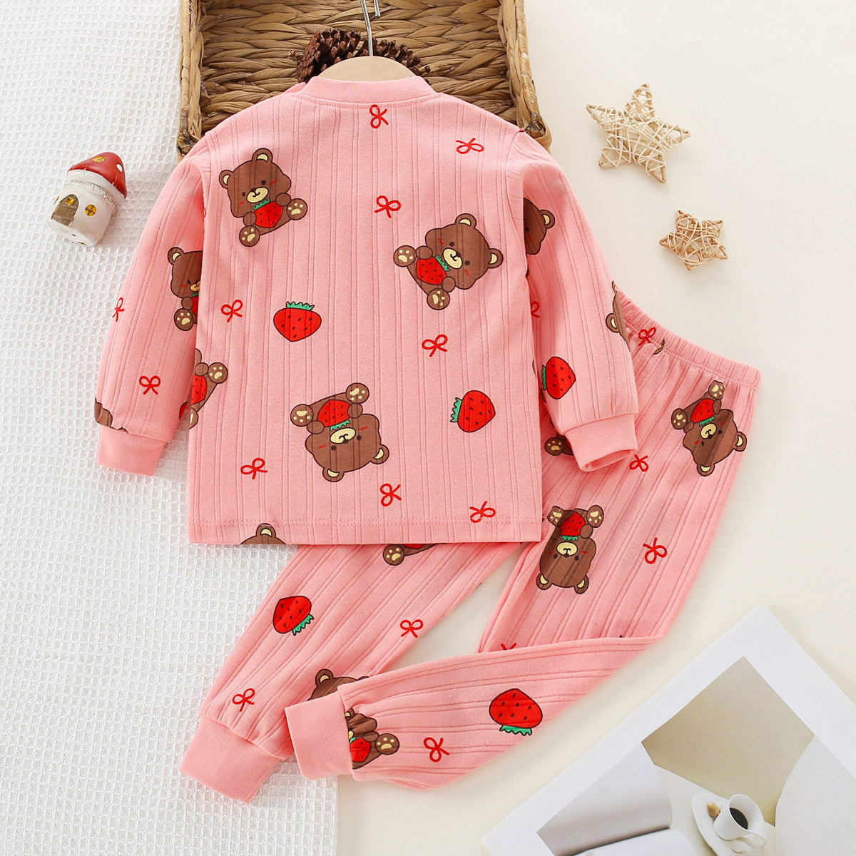 Girls cute pure cotton home wear set