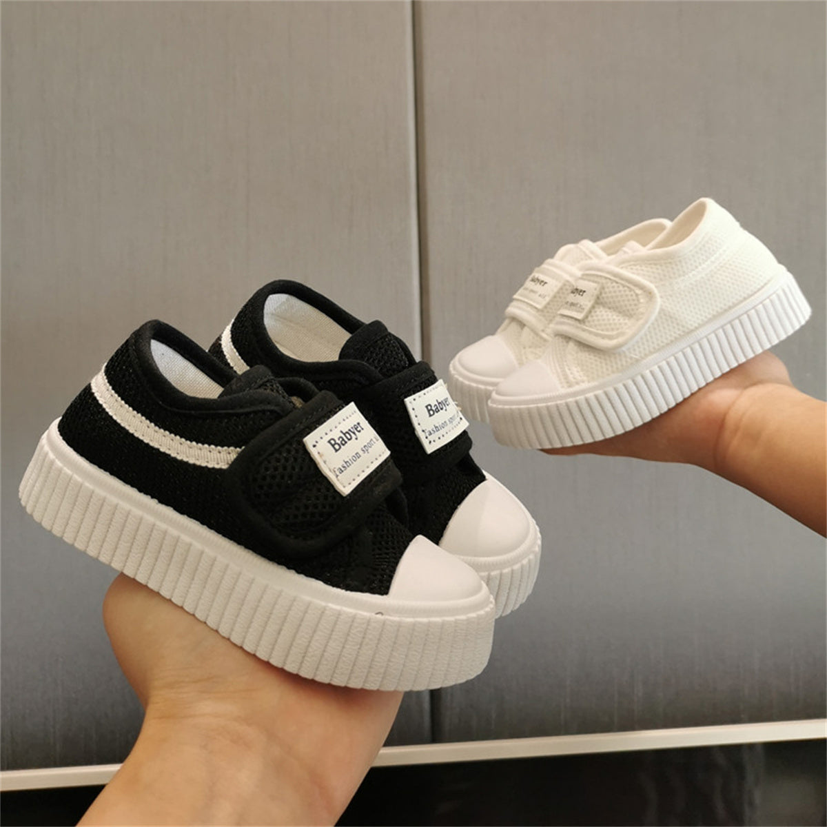 Children's and boys' solid color letter autumn low-top canvas shoes