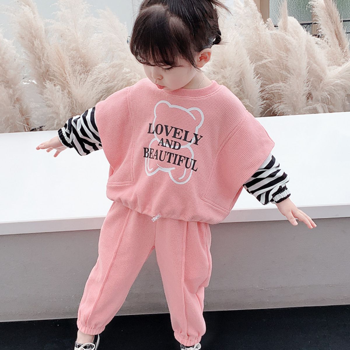 Girls suits new style children's two-piece suits clothes children's fashionable baby girl autumn clothes