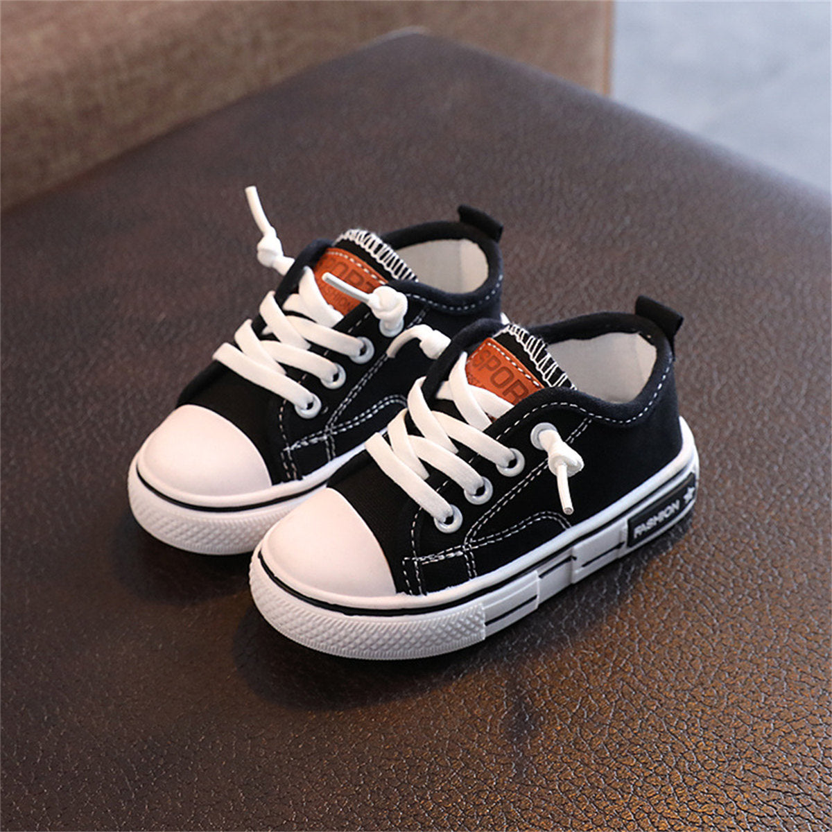 Children's and boys' spring and autumn simple casual non-slip lightweight low-top canvas shoes