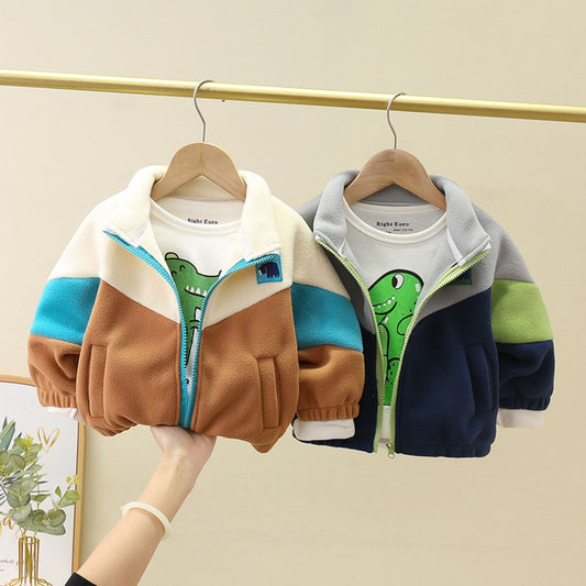 Boys autumn and winter polar fleece jacket